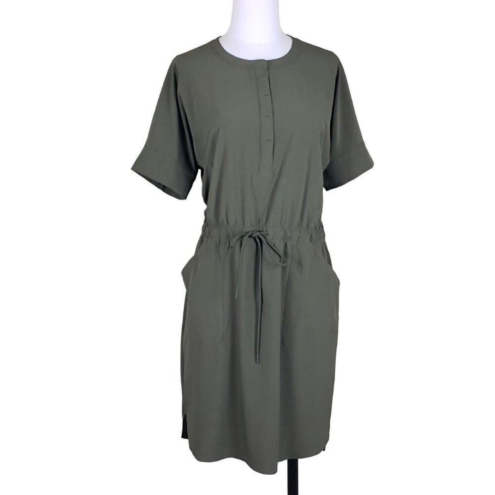T by Talbots Lightweight Small Dress Popover Olive Green SunWell UPF +50 - Picture 2 of 14